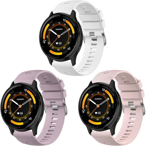 Meliya Correa de reloj Garmin Venu 3 / Venu 2 / Vivoactive 4 para mujeres y hombres, correa de repuesto deportiva de silicona suave de 0.866