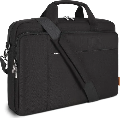 Miniatura 10 de DOMISO Bolsa de mano para laptop de negocios de 14 pulgadas, fundas protectoras para computadoras portátiles, maletín de computadora de trabajo
