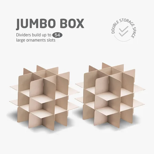 Miniatura 4 de ZOBER - Caja grande para guardar adornos navideños, con capacidad para 54 adornos y separadores, recipientes de tela no tejida y duraderos