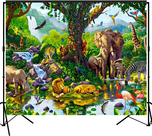 Miniatura 15 de Fondo Escénico de Animales Polares Grande Banner Estudio Fotografía Fondo de cabina de fotos 7x6feet #2190