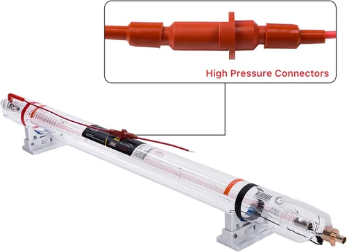 Miniatura 6 de Cloudray 90W Tubo láser de CO2 90W-100W, diámetro de 1250mm y 80mm de diámetro del cable. Preconectado con revestimiento, tubo láser CO2 de 90