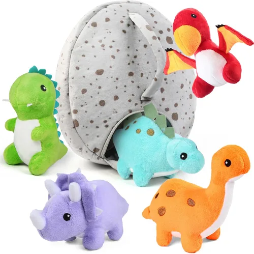 Miniatura 8 de BenBen Paquete de 5 animales de peluche del océano, juguetes de peluche de criatura marina con bolsa de transporte de concha, lindos peluches