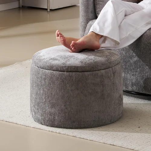 Miniatura 18 de Sillón reclinable mecedor giratorio de gran tamaño con masaje y calor, sillón reclinable giratorio para guardería con reposacabezas ajustable, silla