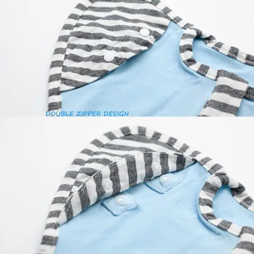 Miniatura 5 de Saco de manta de bebé con diseño sin brazos, transición a brazos sin brazos, para niñas y niños recién nacidos, mediano de 3 a 6 meses, color azul