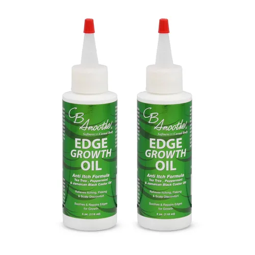 CB Smoothe Edge - Aceite de crecimiento – Árbol de té, menta y suero de ricino negro jamaicano – Aumenta la circulación y el crecimiento – 4 onzas –