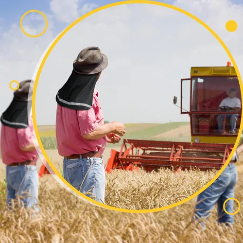 Miniatura 6 de Sintege 4 Piezas de Sombrero con Visera para Protección Solar para Cuello Sombrero de Enfriamiento Gorra para la Cabeza
