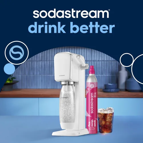 Miniatura 2 de SodaStream - Máquina de agua con gas ART PAQUETE DE VALOR Sistema de CO2 CQC Incluye 2 cilindros de CO2, 2 botellas de 32 onzas líquidas aptas