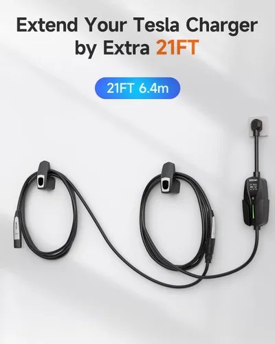 Miniatura 3 de SEGUMA Cable de extensión de cargador EV para Tesla, cable de extensión NACS para cargador NACS de nivel 1 y 2, conector de pared Tesla, cable