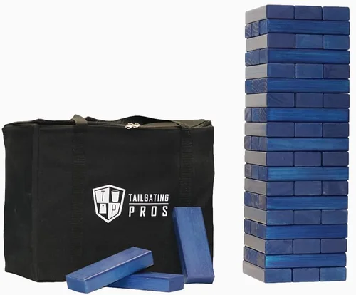 Miniatura 53 de Tailgating Pros Maderas Gigantes Premium que se Derrumban con Estuche de Transporte – ¡Elige los Colores de tu Equipo! Juego Gigante para Patio al