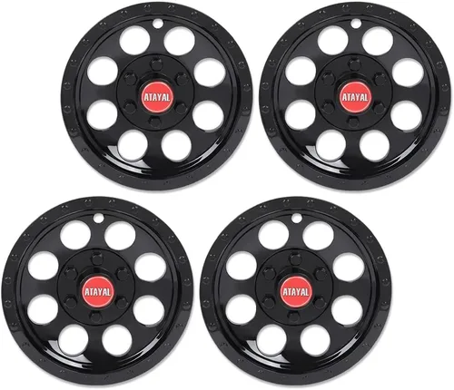 GRAND ORANGE Juego de 4 tapacubos de 10 pulgadas, color negro, compatibles con EZGO Club Car y Yamaha Golf Cart