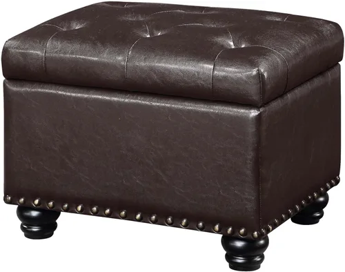 Miniatura 12 de Convenience Concepts Designs4Comfort 5th Avenue - Otomana tapizada de almacenamiento de 24 pulgadas, taburete y asiento contemporáneo con tapa