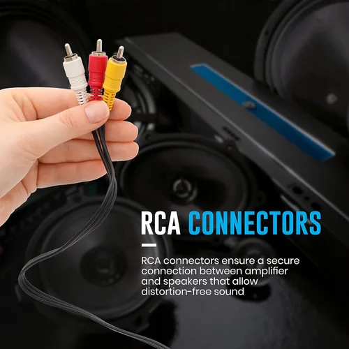 Miniatura 6 de Amplificador de audio para vehículos de 4 canales, amplificador mono de alta potencia de 200 WRMS con filtro subsónico y filtro de paso bajo estable