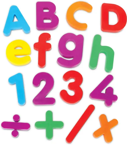 Miniatura 3 de Learning Resources Juego combinado de letras y números magnéticos jumbo - 80 piezas, juguetes de aprendizaje para niños de 3 años en adelante, ABC