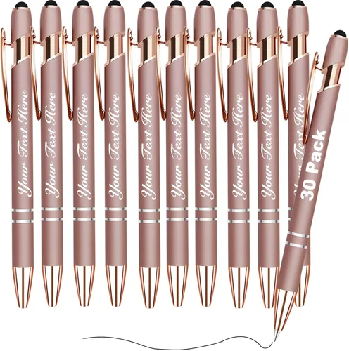 Miniatura 11 de 10 bolígrafos personalizados personalizados con nombre y texto, bolígrafos personalizados con punta de lápiz digital grabado, regalo para mujeres