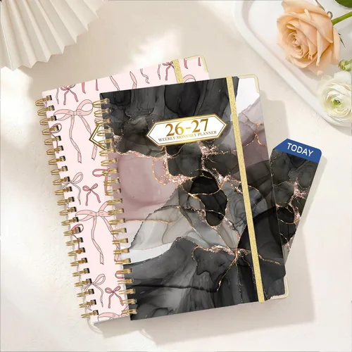 Miniatura 2 de Agenda 2026-2027, de julio de 2026 a junio de 2027, semanal y mensual, 6.25 x 8.5 pulgadas, con pestañas de página, calendario de tapa dura