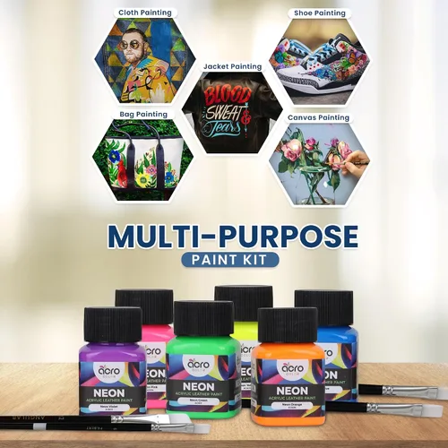 Miniatura 5 de Pintura acrílica para cuero para zapatos, kit de pintura de cuero de 6 colores con 5 pinceles de pintura (desmaquillante y acabado no incluidos)