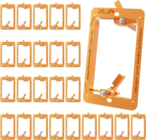 Miniatura 8 de VCE Soporte de montaje de bajo voltaje (1 banda, paquete de 5) para placa de pared de una sola banda, cables de teléfono, cables de red, HDMI, Negro
