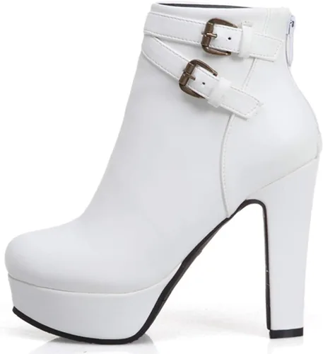 Miniatura 9 de Scaoruki Zapatos de otoño de moda para mujer, botines de tacón de bloque