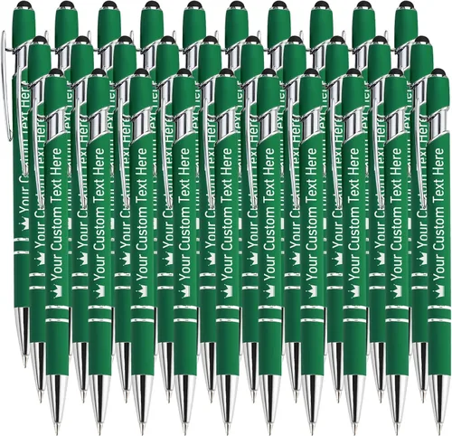 Miniatura 28 de STREADVE Bolígrafos personalizados personalizados con nombre grabado, logotipo, texto, bolígrafos de escritura suave, regalo personalizado para Negro