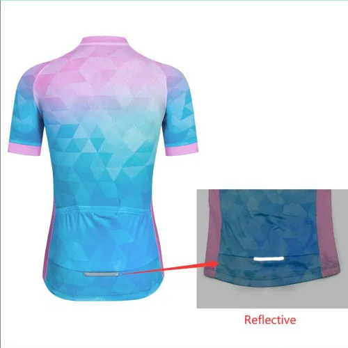 Miniatura 7 de Cycling Jersey for Women, Short Sleeve Mountain Bike Shirt Cycle Bicycle Clothes Biking Tops S-3xl