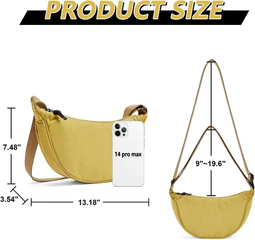 Miniatura 52 de WESTBRONCO Riñoneras para mujeres y hombres, bolsa para cinturón con bolsillos con cremallera, riñoneras modernas, bolsas cruzadas ligeras de 1