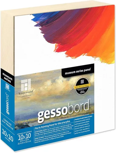Miniatura 7 de Ampersand Art Supply Panel de pintura de madera de Gesso: Serie Museo Gessobord, 11 "x 14", perfil plano de 1/8