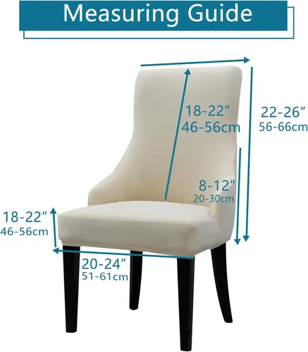 Miniatura 3 de Liykimt Funda elástica para silla lateral con respaldo de ala - Funda para silla de acento con brazo, lavable, silla de comedor tapizada con brazo