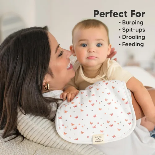 Miniatura 5 de Paños orgánicos para eructos para bebés niños y niñas, paquete de 5 paños de algodón súper absorbentes para bebés, trapos suaves y afelpados