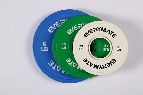 Miniatura 8 de EVERYMATE Placas de Peso de Cambio 1.25LB 2.5LB 5LB Juego Placa Fraccional Placas Olímpicas de Parachoques para Entrenamiento Cruzado Placas