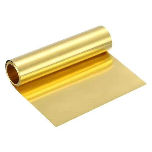 Miniatura 11 de uxcell Rollo de lámina de latón, 40 x 2 x 0.016 pulgadas, rollo de lámina de latón intermitente de metal para manualidades, reparaciones
