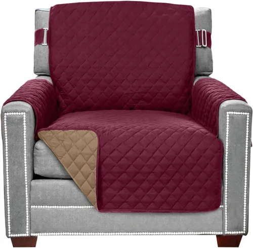 Miniatura 52 de Sofa Shield - Funda para sillón reclinable con correa patentada, protector de cojín, funda reversible diseñada en EE. UU. resistente a manchas