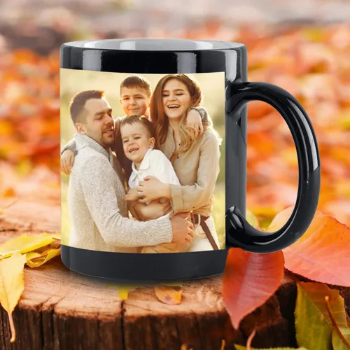Miniatura 4 de Taza de café personalizada, regalo personalizado, taza de cerámica con foto, imágenes o texto, novedad de tazas personalizadas, perfecta para negro
