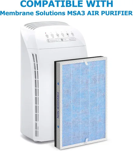 Miniatura 2 de Filtro de reemplazo MSA3, Compatible con el purificador de aire Membrane Solutions MSA3/MSA3S, 【Actualizado】Filtro 3 en 1, 2 paquetes - Versión