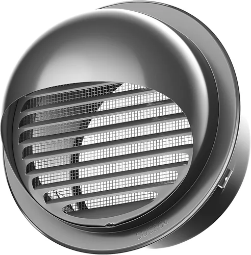 Miniatura 8 de Cubierta de ventilación de aire de acero inoxidable 304 engrosado de servicio pesado de 4", cubierta de rejilla con persianas, capucha