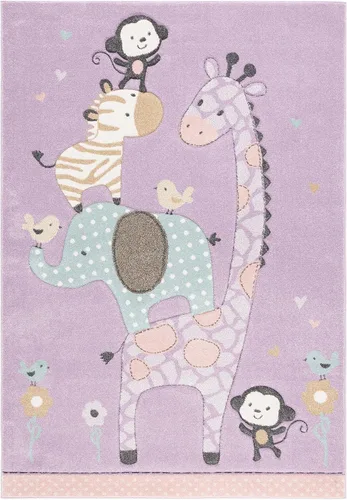 Miniatura 27 de SAFAVIEH Carousel Kids Collection - Alfombra decorativa de 2 x 3 pies, color marfil, diseño animal, no desprende pelusa y de fácil cuidado, ideal