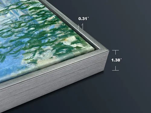 Miniatura 3 de Wieco Art Lienzo enmarcado para pared, impresión de nenúfares de Claude Monet, pinturas de reproducción, lienzo moderno, arte de pared