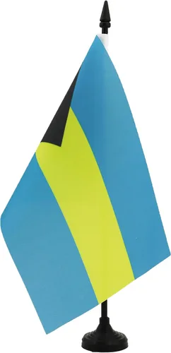 Miniatura 42 de Bandera de mesa de Anguila de 4 x 6 pulgadas, bandera de escritorio británica de Anguila, 5.9 x 3.9 in, palo y base de plástico negro AZ FLAG