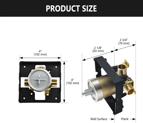 Miniatura 4 de RJDIBAN Válvula de ducha para Delta R10000-UNBXHF, conexión de 3 puertos de 1/2 pulgada, paquete de 2 unidades, kit de válvula R10000 compatible