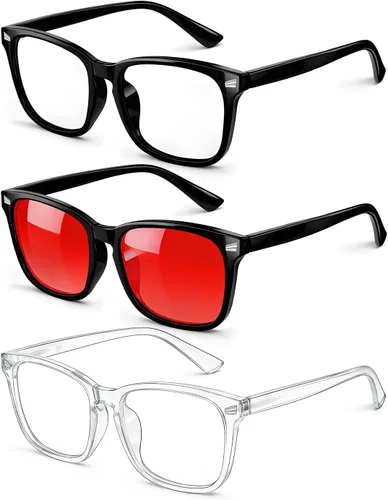 Miniatura 23 de Gafas de luz azul para niños y niñas, paquete de 2 lentes de luz azul para adolescentes y niños, anteojos falsos, anteojos para niños pequeños, de 6