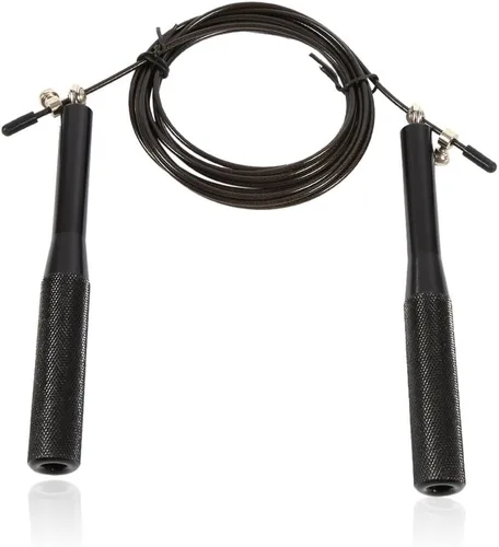 Miniatura 2 de Cuerda ajustable de acero 360 de alta velocidad de 9.8 pies, asas antideslizantes, ligera, 6.17 oz de rotación suave para entrenamiento de fitness