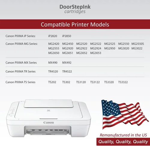 Miniatura 2 de DoorStepInk Recambios de cartucho de tinta remanufacturados en los Estados Unidos para impresora Canon PG-245XL 243XL CL-246XL 246 XL 244XL 244 XL