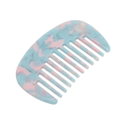 Miniatura 10 de VOCOSTE Peine para el cabello de dientes anchos, peine antiestático de tamaño de bolsillo para cabello grueso, rizado, cuidado del cabello, peine