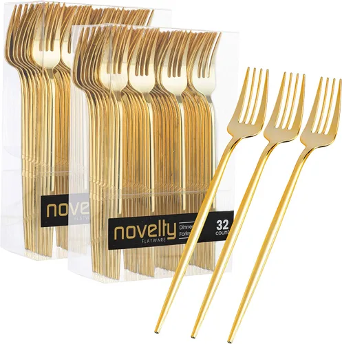 Miniatura 8 de Novedosos cubiertos modernos, cubiertos, cucharaditas de plástico desechables/cuchara de postre Luxury Gold 64