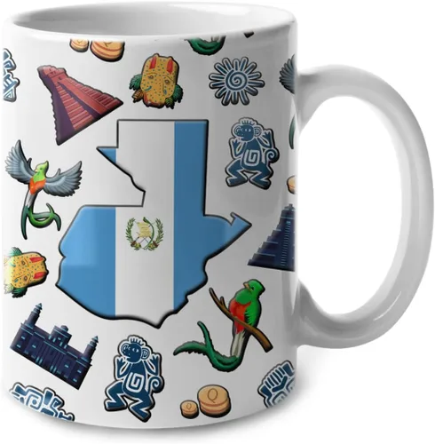 Miniatura 40 de Lotacy Taza de café con símbolos de Cuba con bandera de mapa, taza de cerámica de bandera cubana de 11 onzas, recuerdo de Cuba y regalos, idea