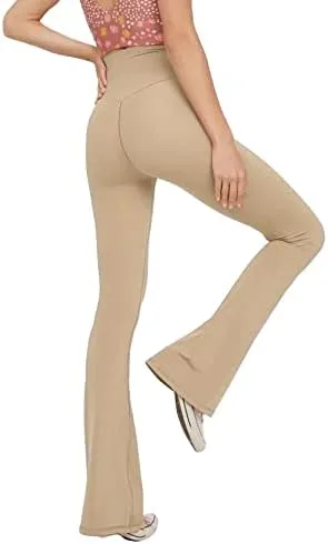 Miniatura 3 de TOPYOGAS - Pantalones de yoga estilo casual para mujer pierna con corte de bota leggings de cintura alta cruzada en V pantalones de entrenamiento