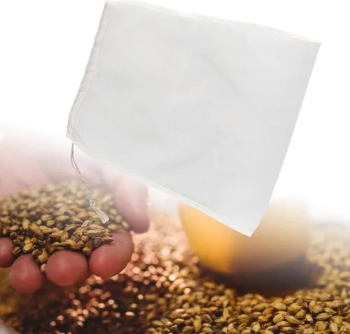 Miniatura 4 de Yosoo Bolsa de filtro de vino de malla de 100 unidades, reutilizable, para elaboración de cerveza casera, utilizada en fermentación, mermelada