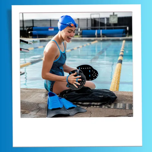 Miniatura 9 de Sporti Palas de natación Power para natación en piscina - Correas ajustables - Equipo para natación en piscina - Palas de mano para adultos y niños