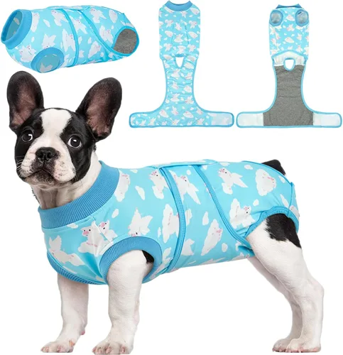 Miniatura 24 de Kuoser Traje de recuperación de cirugía para perros, traje de recuperación para perros machos hembras, mameluco para perro después de la cirugía
