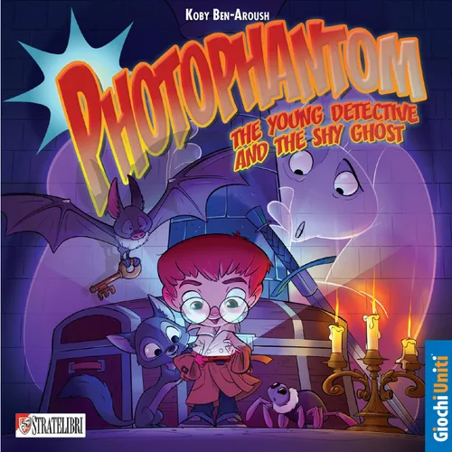 Miniatura 2 de Giochi Uniti Juego de mesa Photophantom Juego de estrategia con temática de fantasma espeluznante Juego de detectives Divertido juego familiar