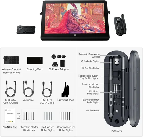 Miniatura 9 de XPPen Tableta de Dibujo 4K UHD Artist Pro 19 Gen2 con Pantalla, Tableta Gráfica 156% sRGB con Monitor de Dibujo Antirreflejo de 1.07 Mil Millones